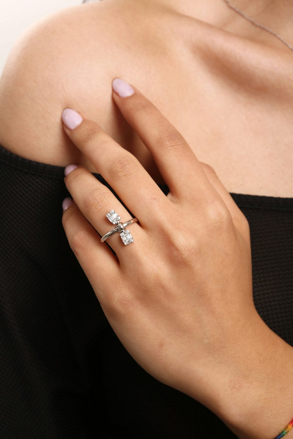 Diamond baguette ring