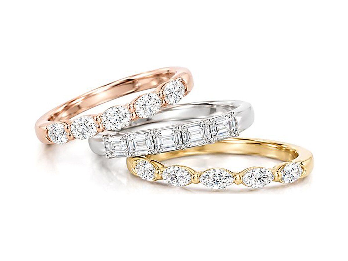 Five-Stone Fancy-Cut Shared-Prong Diamond Band – diamond jewellery by Bhakti Diamonds