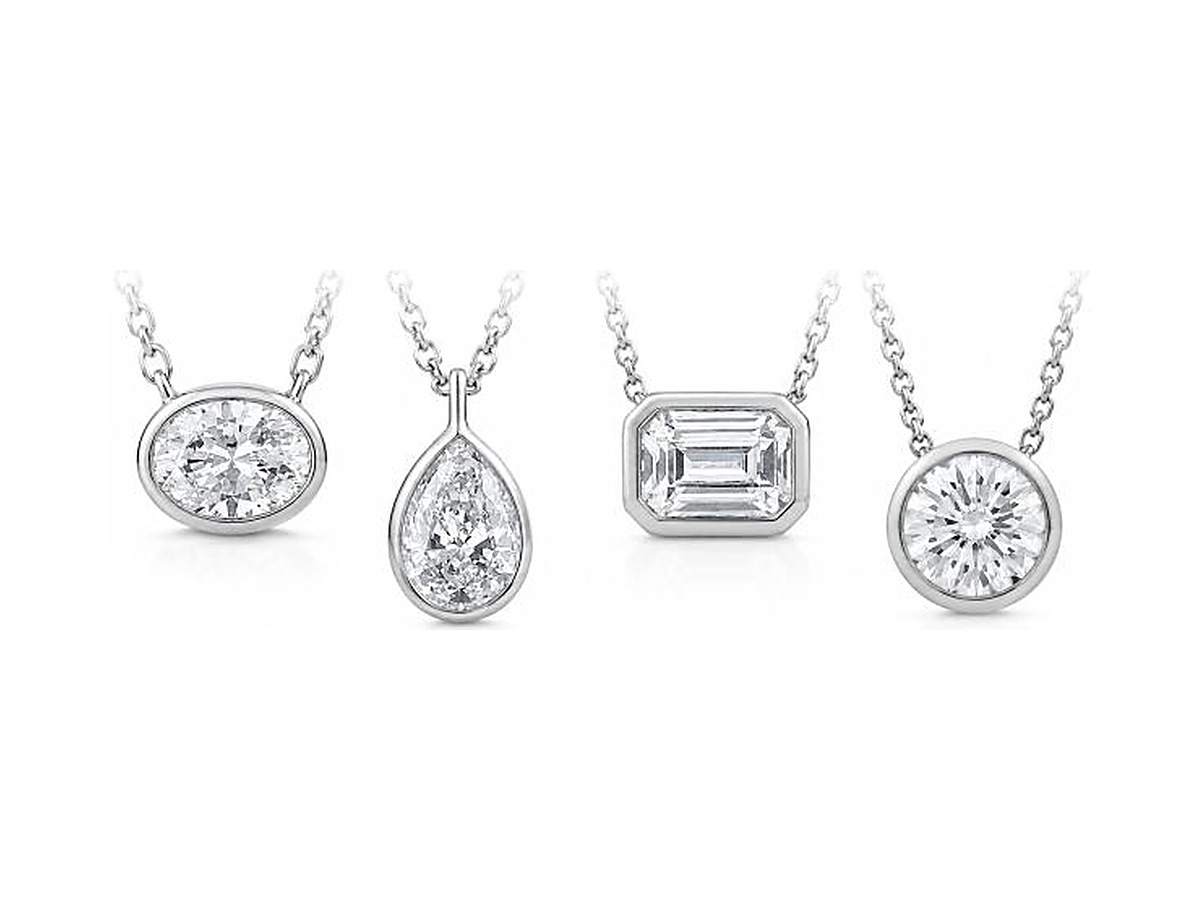 Bezel-Set Solitaire Pendant with Cable Chain – diamond jewellery by Bhakti Diamonds