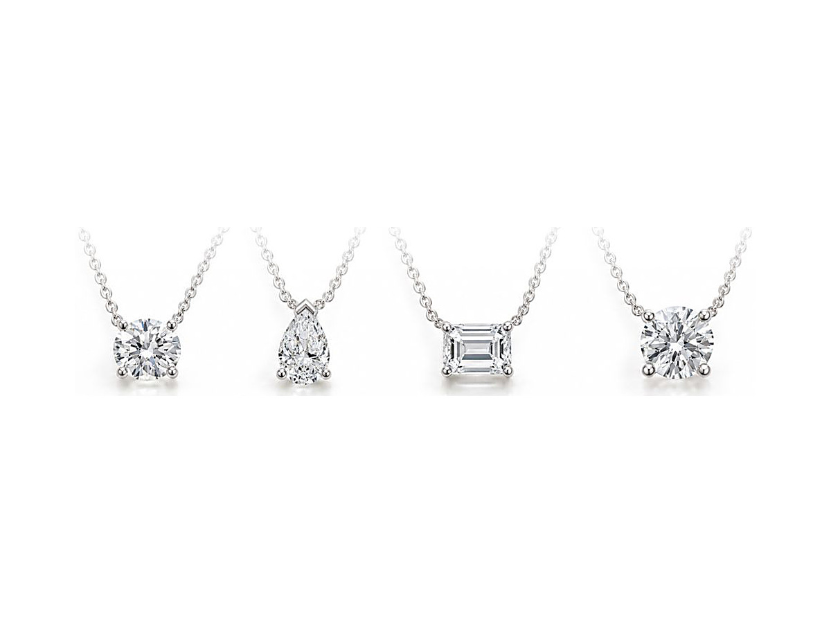 Four-Prong Solitaire Pendant with Cable Chain – diamond jewellery by Bhakti Diamonds