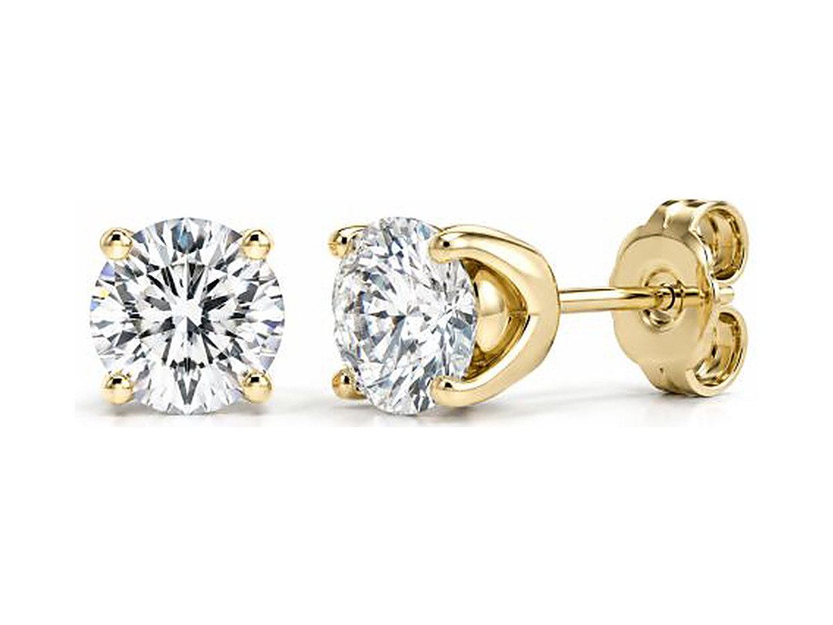 Classic Four-Prong Solitaire Stud Earrings – diamond jewellery by Bhakti Diamonds